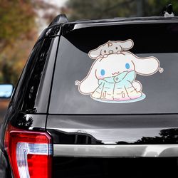 hello kitty sticker, hello kitty decal for car, anime decal, anime sticker, cinnamoroll decal, anime car decal