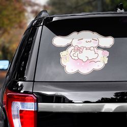 hello kitty decal for car, hello kitty sticker, anime car decal, anime sticker, cinnamoroll decal, anime decal