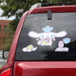 anime decal, hello kitty sticker, hello kitty decal for car, anime car decal, anime sticker, cinnamoroll decal