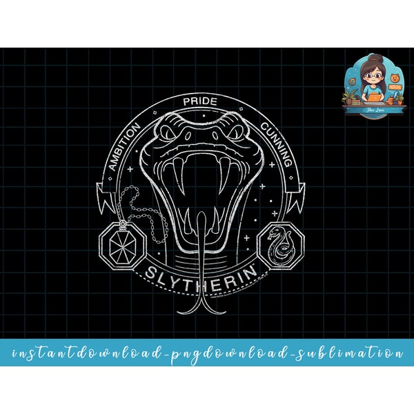 Harry Potter Slytherin Line Art Snake Symbol png, sublimate, - Inspire ...