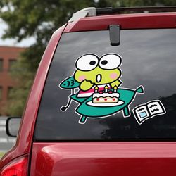 hello kitty sticker, hello kitty decal for car, anime car decal, anime decal, keroppi decal, anime sticker