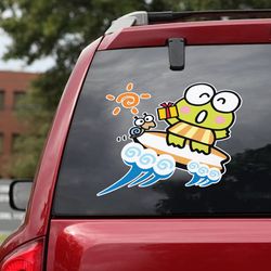 hello kitty decal for car, hello kitty sticker, anime car decal, anime decal, anime sticker, keroppi decal