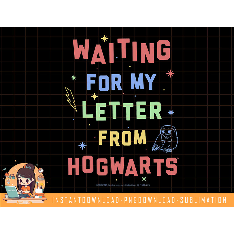 Harry Potter Waiting For My Letter From Hogwarts png, sublimate, digital download.jpg