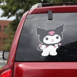 hello kitty sticker, hello kitty decal for car, anime decal, anime sticker, kuromi decal, anime car decal