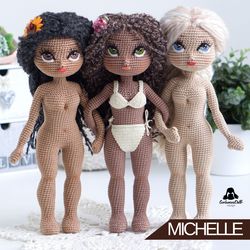 Crochet Doll Pattern Michelle Body (PDF in English), crochet doll base pattern, amigurumi doll, instant download