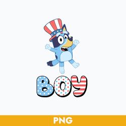 bluey boy 4th of july png, 4th of july png, bluey boy png, bluey png digital file