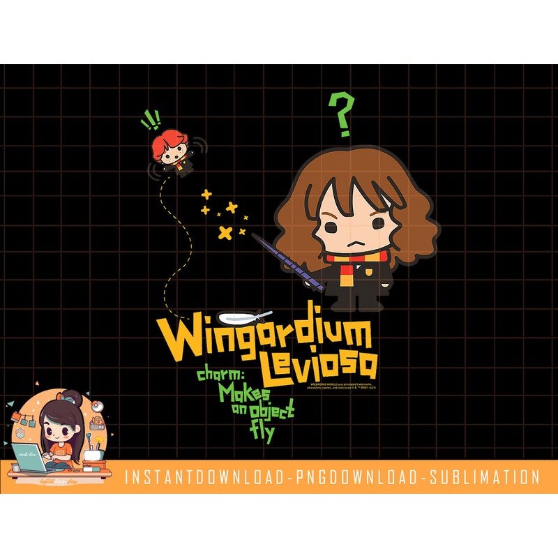 Harry Potter Wingardium Leviosa Hermione Ron png, sublimate, digital download.jpg