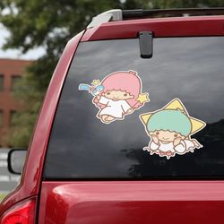 anime decal, hello kitty sticker, hello kitty decal for car, anime car decal, anime sticker, little twin stars decal