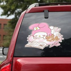 hello kitty decal for car, hello kitty sticker, anime car decal, anime decal, my melody decal, anime sticker