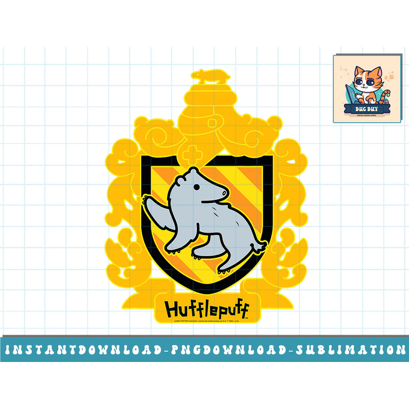 Harry Potter Chibi Hufflepuff Crest png, sublimate, digital download.jpg