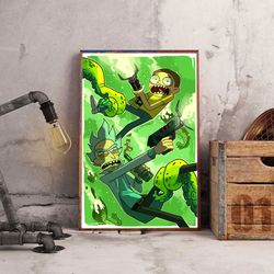 movie decoration, rick and morty poster, rick and morty wall art, movie poster, movie wall art, sitcom poster