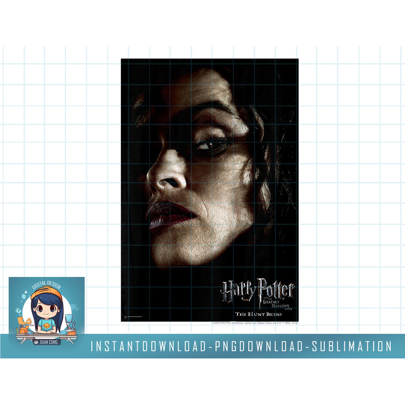 Kids Harry Potter And The Deathly Hallows Bellatrix Portrait png, sublimate, digital download.jpg