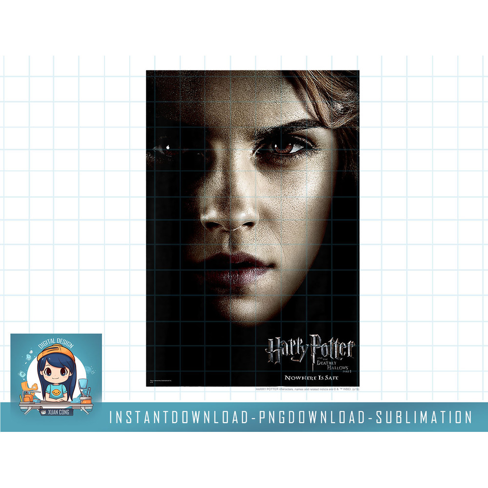 Kids Harry Potter And The Deathly Hallows Hermione Portrait png, sublimate, digital download.jpg