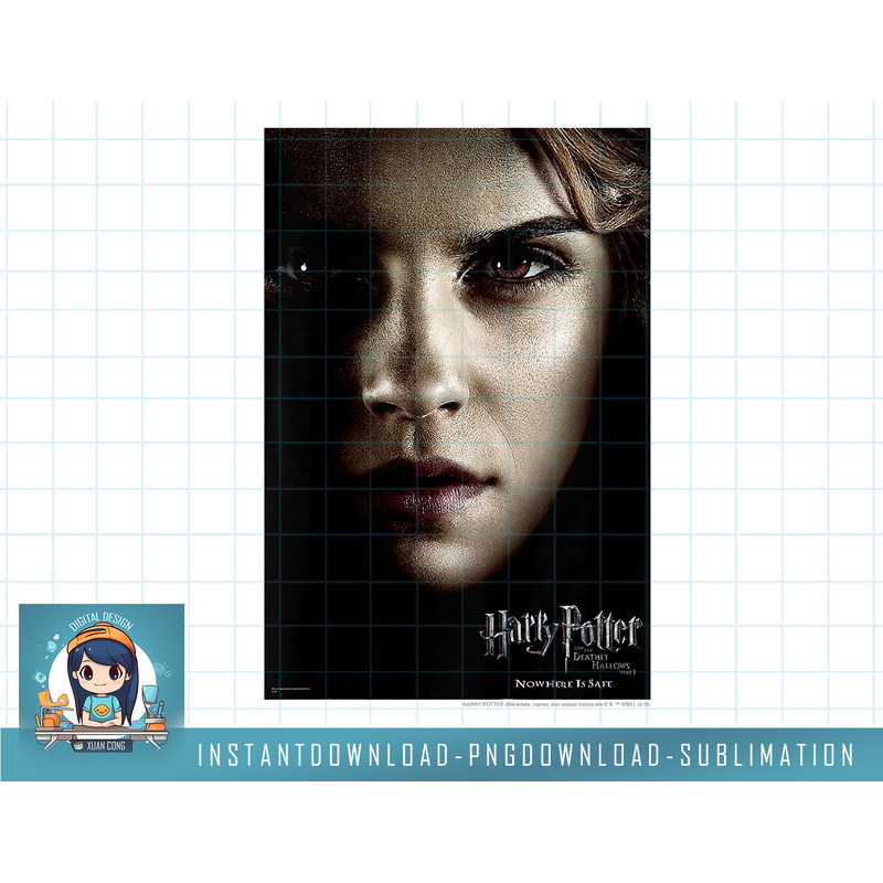 Kids Harry Potter And The Deathly Hallows Hermione Portrait png, sublimate, digital download.jpg