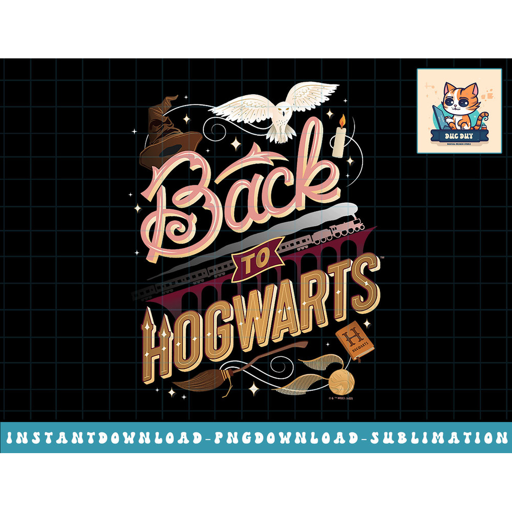 Harry Potter Deathly Hallows 2 Back To Hogwarts Poster png, sublimate, digital download.jpg