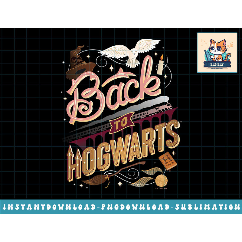Harry Potter Deathly Hallows 2 Back To Hogwarts Poster png, sublimate, digital download.jpg