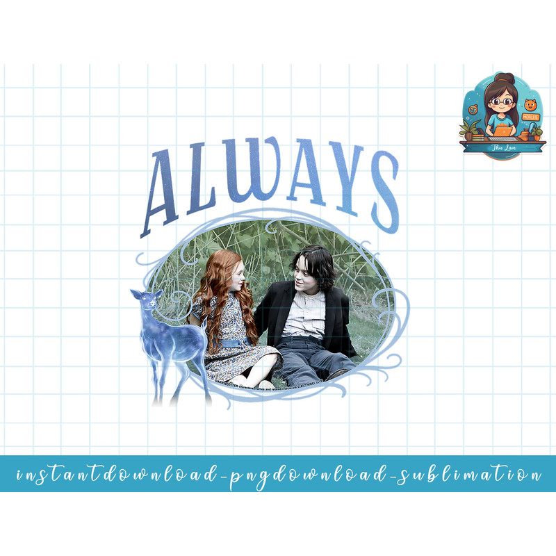 Harry Potter Snape And Lily Always Patronus Portrait png, sublimate, digital download.jpg