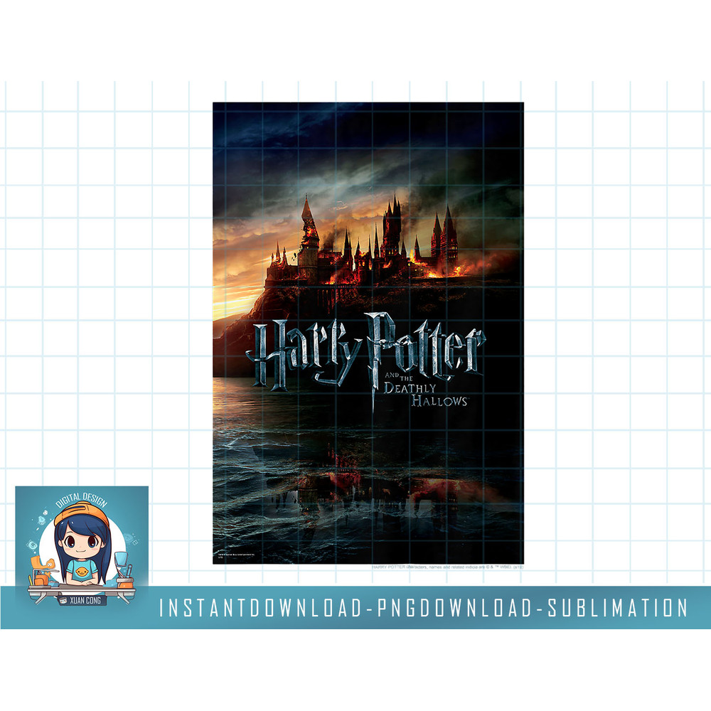 Kids Harry Potter And The Deathly Hallows Hogwarts Poster png, sublimate, digital download.jpg