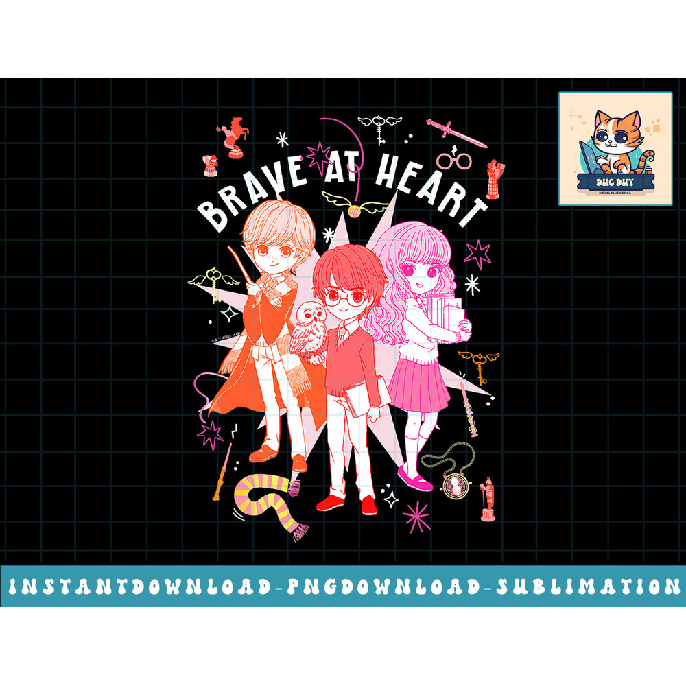 Harry Potter Deathly Hallows 2 Brave At Heart Group Poster png, sublimate, digital download.jpg