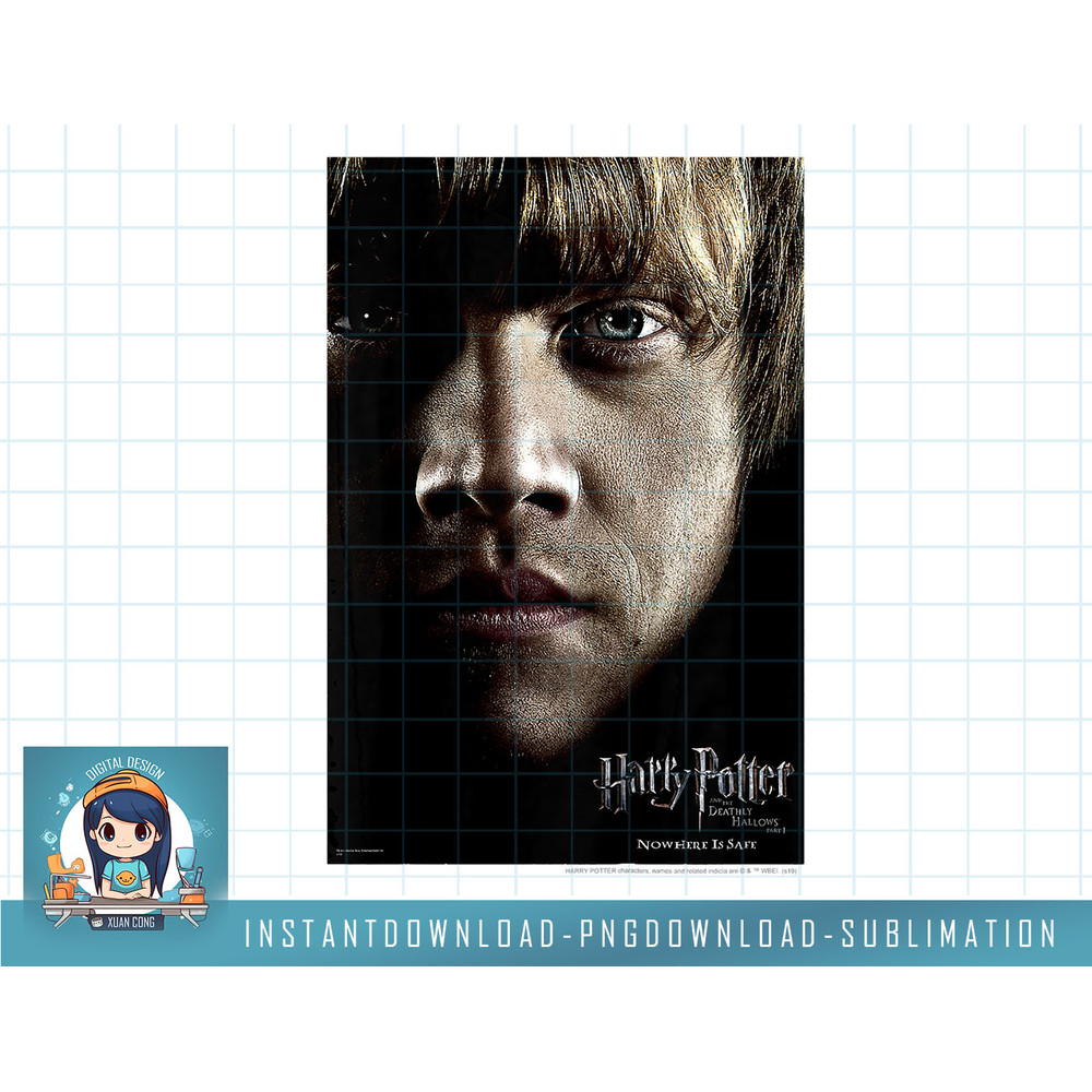 Kids Harry Potter And The Deathly Hallows Ron Portrait png, sublimate, digital download.jpg