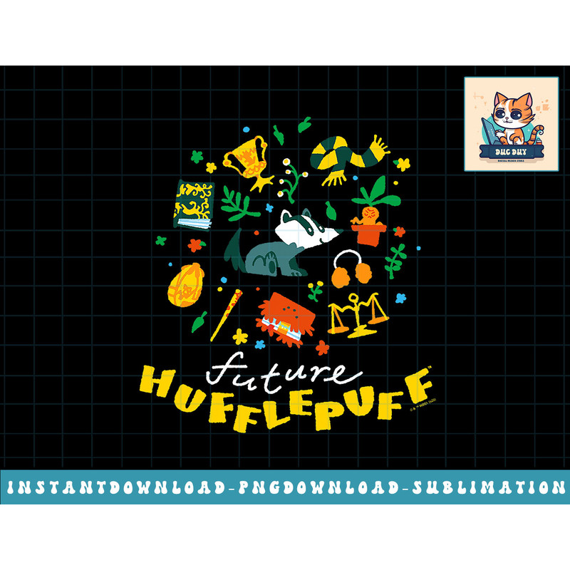 Harry Potter Deathly Hallows 2 Future Hufflepuff Doodle png, sublimate, digital download.jpg