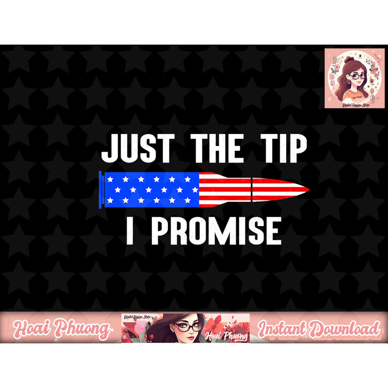 Just The Tip I Promise American Flag Gun Owner Gift png, instant download.jpg