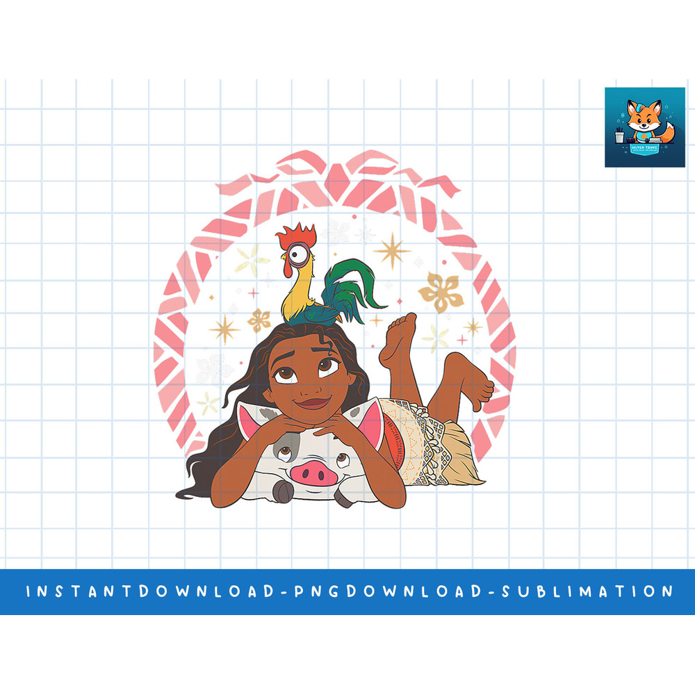 Disney Princess Moana Hei Hei and Pua Holiday png, sublimate, digital print.jpg