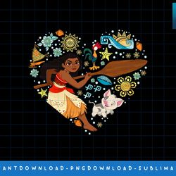 disney princess moana hei hei pua collage heart png, sublimate, digital print