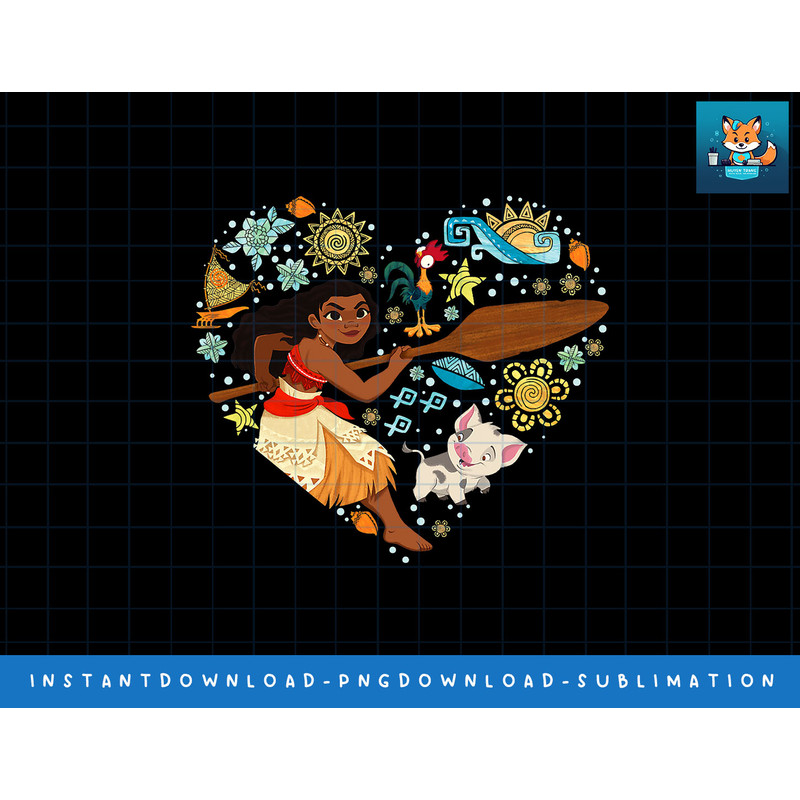 Disney Princess Moana Hei Hei Pua Collage Heart png, sublimate, digital print.jpg
