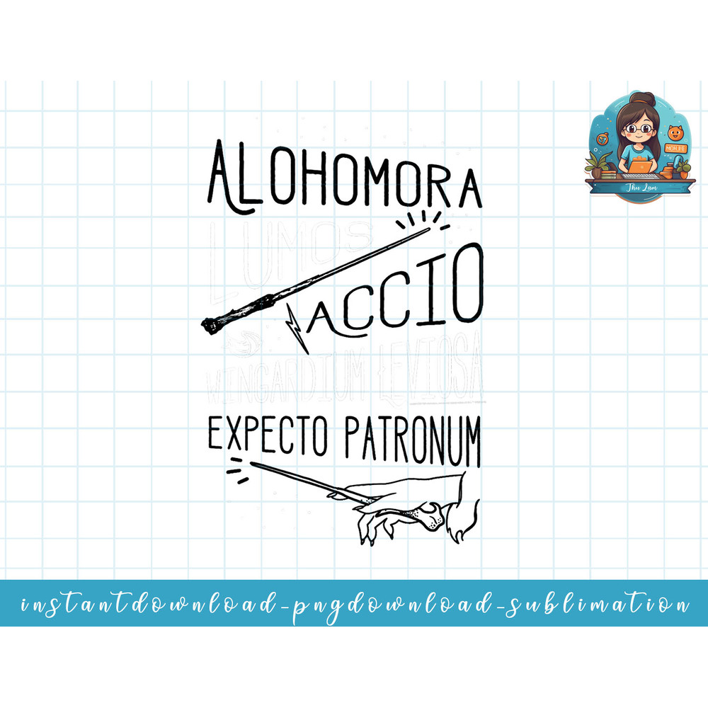 Harry Potter Spell Stack Poster png, sublimate, digital download.jpg