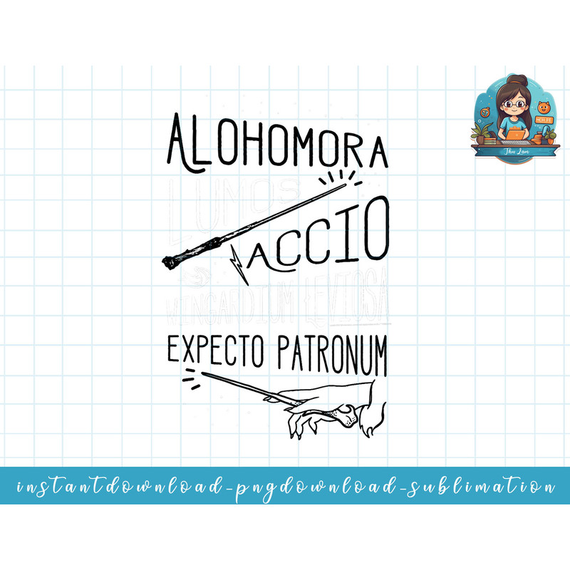 Harry Potter Spell Stack Poster png, sublimate, digital download.jpg