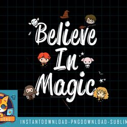 kids harry potter believe in magic cute chibi icons youth png, sublimate, digital download