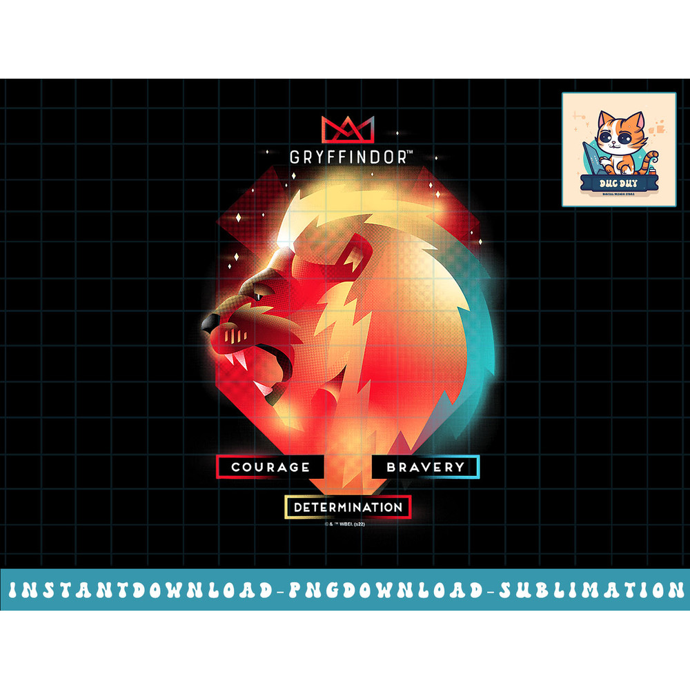 Harry Potter Deathly Hallows 2 Gryffindor Galactic Lion png, sublimate, digital download.jpg