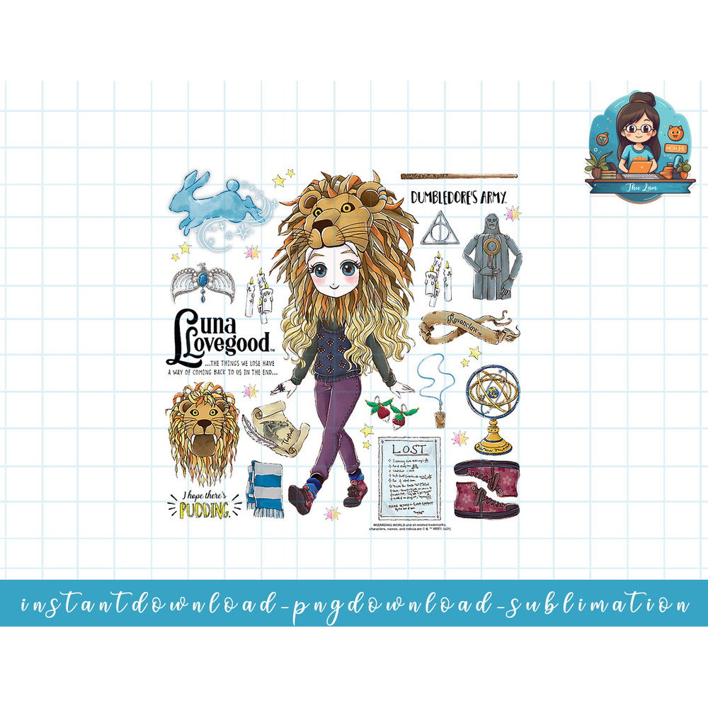 Harry Potter The Eccentric Luna Lovegood png, sublimate, digital download.jpg