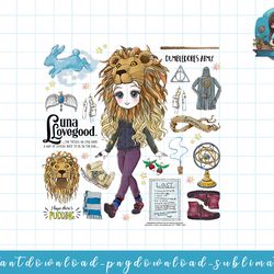 harry potter the eccentric luna lovegood png, sublimate, digital download