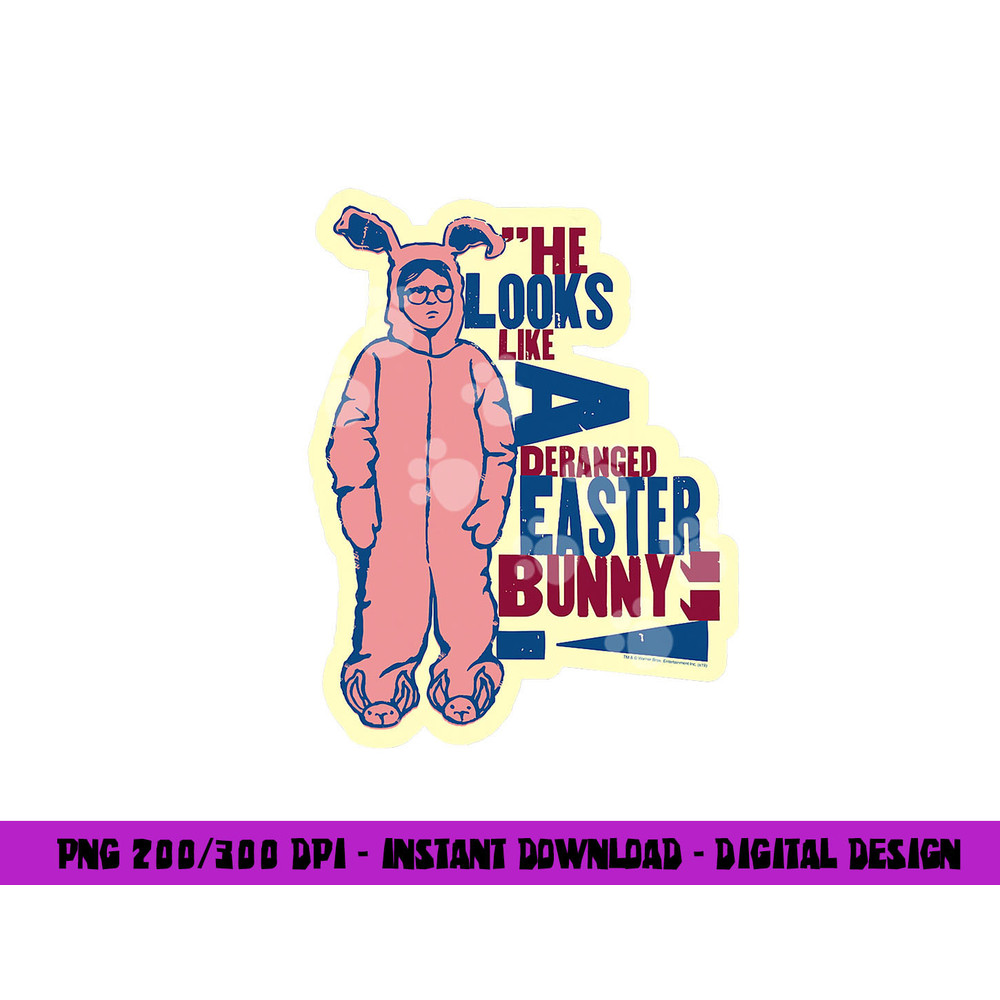 A Christmas Story Deranged Easter Bunny  png, sublimation .jpg