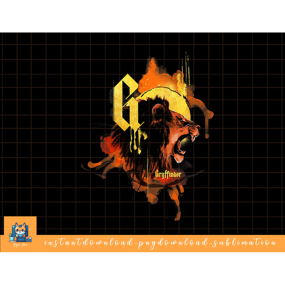 Harry Potter Urban Elegance Gryffindor Lion png, sublimate, digital download.jpg