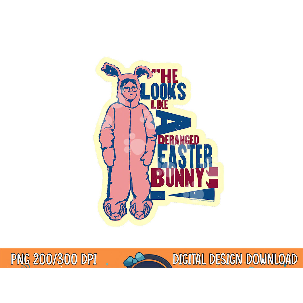 A Christmas Story Deranged Easter Bunny  png, sublimation .jpg