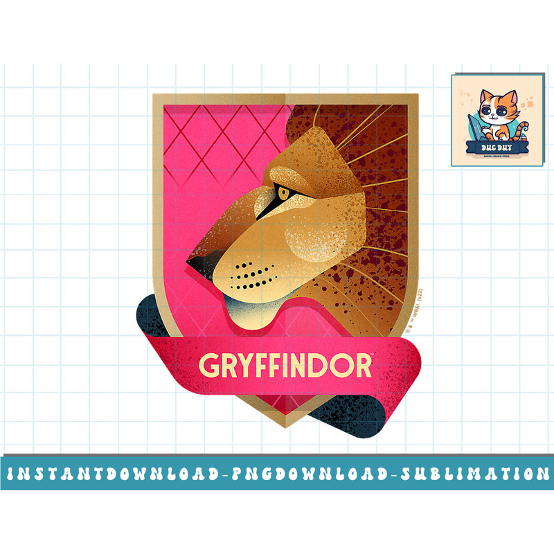 Harry Potter Deathly Hallows 2 Gryffindor Lion Logo png, sublimate, digital download.jpg