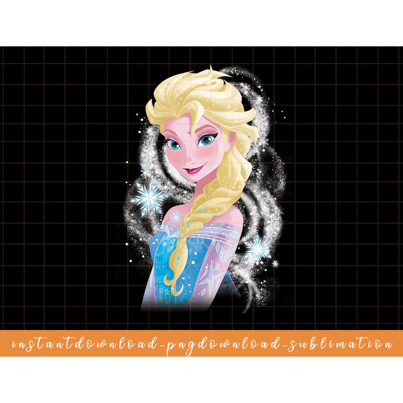 Disney Frozen Elsa Snowflake Swirls Graphic T-Shirt png, sublimate, digital download.jpg