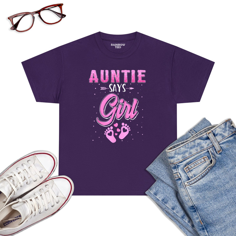 Gender-Reveal-Auntie-Says-Girl-Baby-Matching-Family-Set-T-Shirt-Purple.jpg