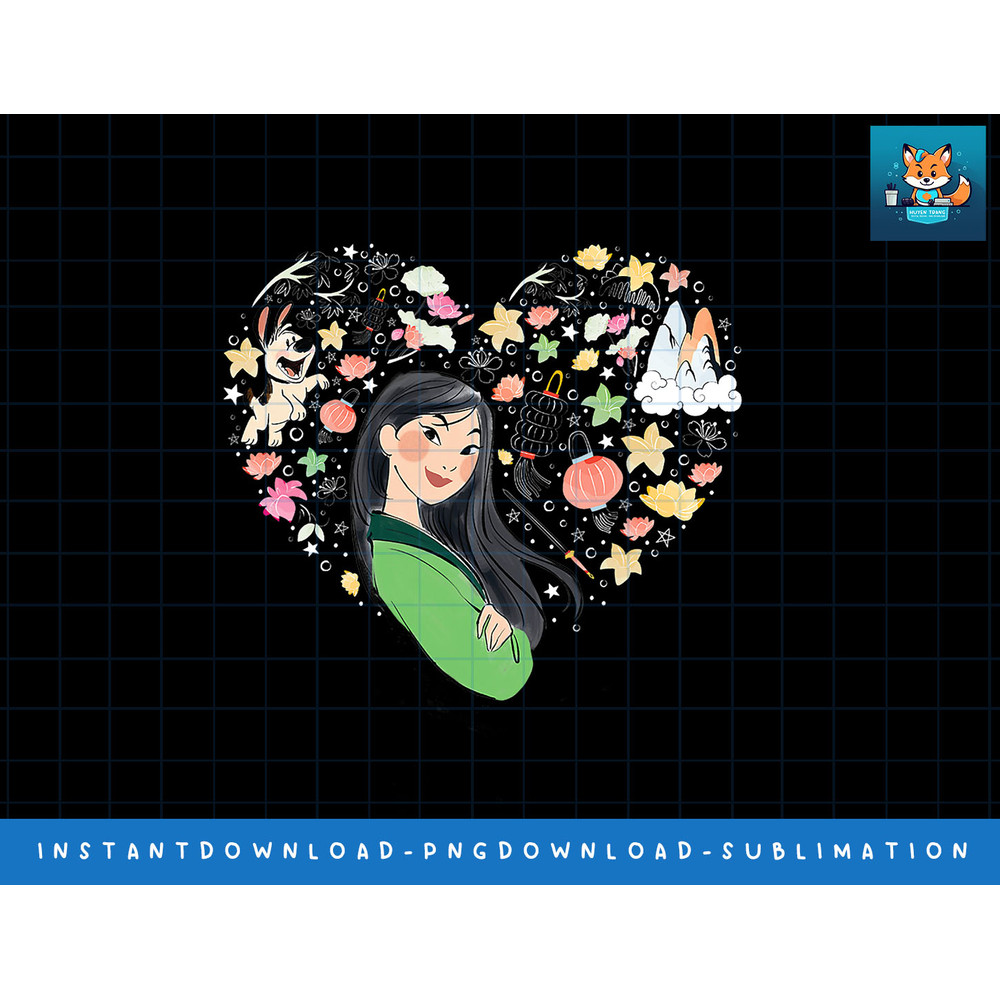 Disney Princess Mulan Collage Heart png, sublimate, digital print.jpg