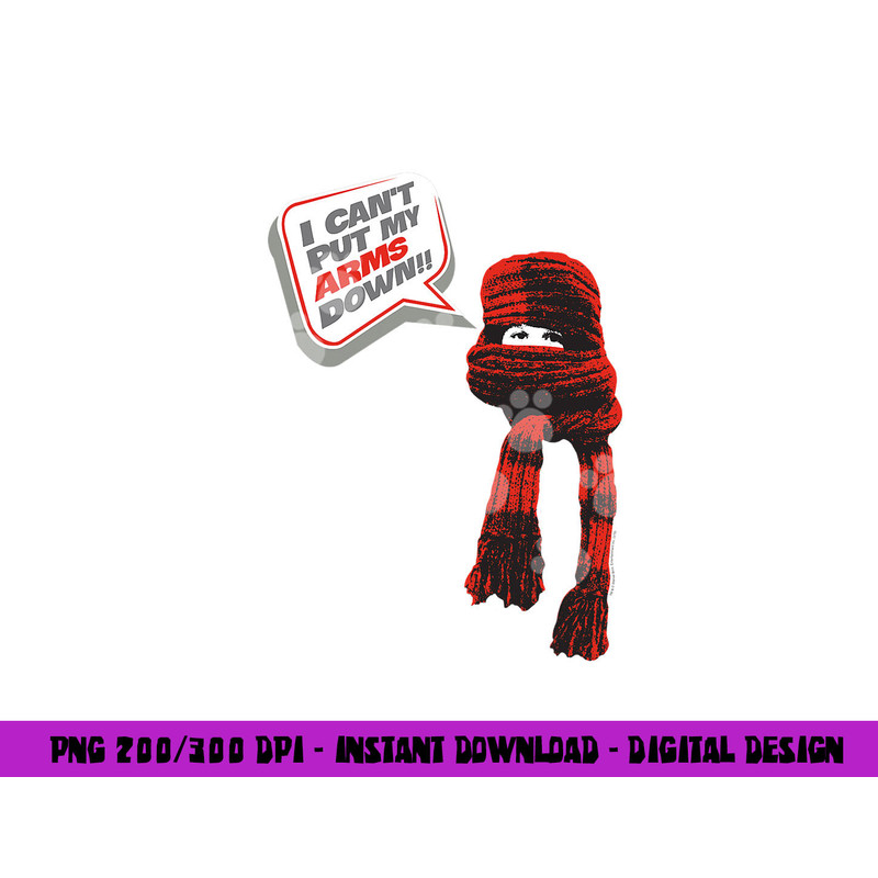 A Christmas Story I Can t Put My Arms Down  png, sublimation .jpg