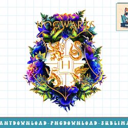 harry potter deathly hallows 2 hogwarts floral crest png, sublimate, digital download