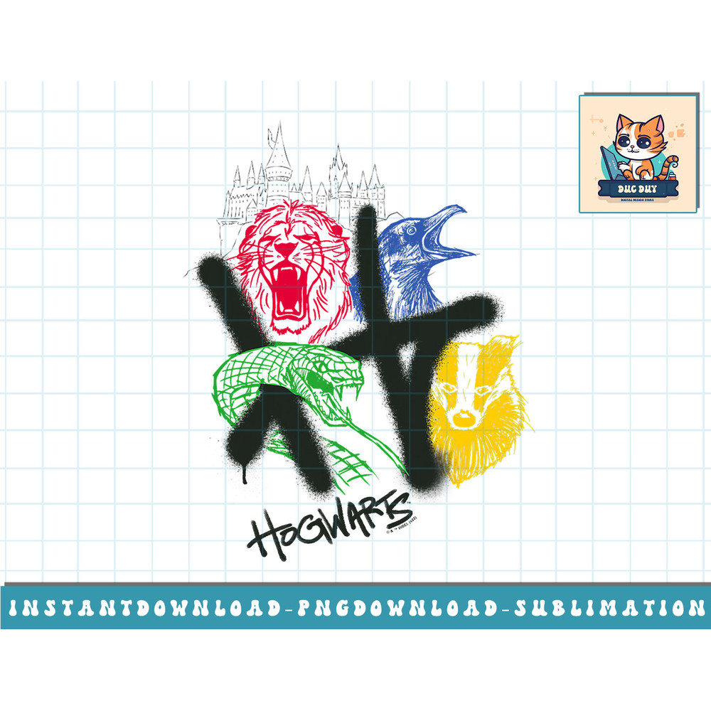 Harry Potter Deathly Hallows 2 Hogwarts House Paint Logos png, sublimate, digital download.jpg