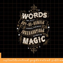 harry potter words are an inexhaustible source of magic png, sublimate, digital download