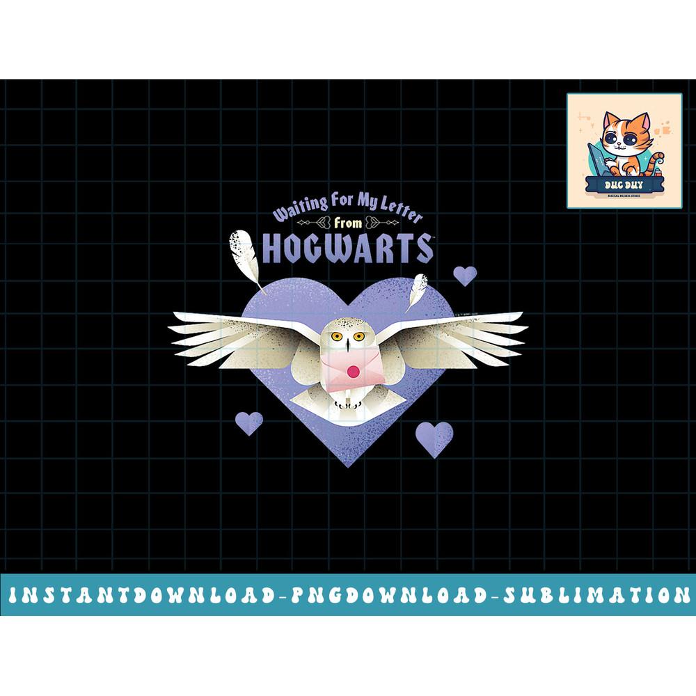 Harry Potter Deathly Hallows 2 Hogwarts Messenger Owl Hearts png, sublimate, digital download.jpg