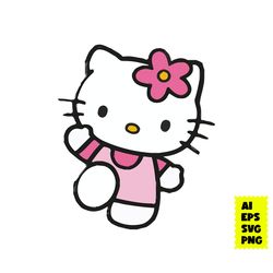 hello kitty funny svg, kawaii kitty svg, hello kitty svg, cute cat svg, cat svg, cartoon svg, png digital file