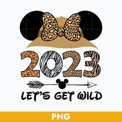 2023 Let's Get Wild Minnie Ears Png, Minnie Safari Hat Leopard Png, Disney Vacation Png Digital File
