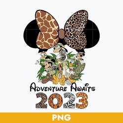 Adventure Awaits 2023 Minnie Safari Hat Png, Minnie And Friends Png, Disney Animal Kingdom Png Digital File